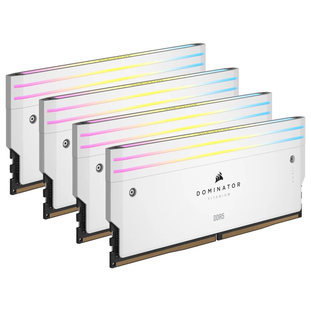 Corsair DOMINATOR TITANIUM RGB 64GB (4x16GB) DDR5 DRAM Up To 6000MT/s CL36 Intel XMP Memory Kit - White thumbnail 8