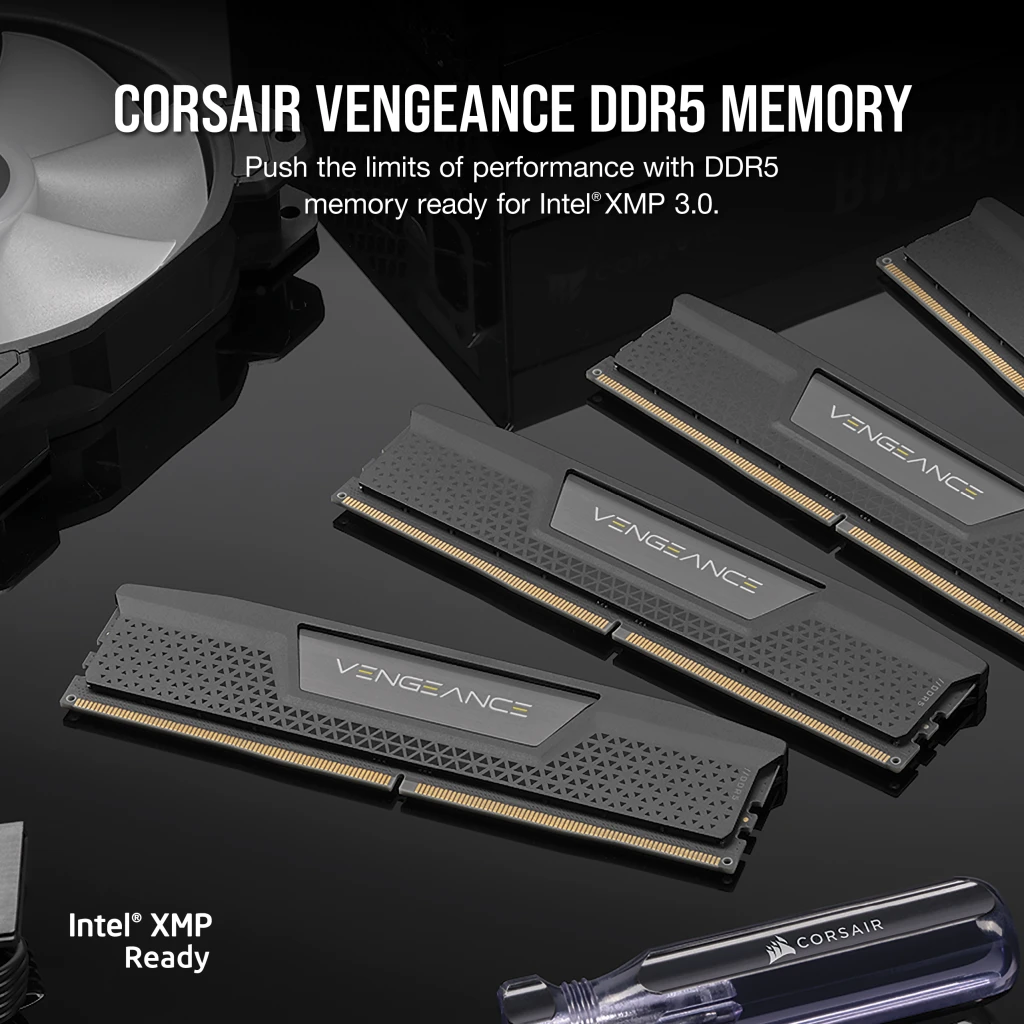 Corsair Vengeance RGB DDR5 64 Go (4 x 16 Go) 6400 MHz CL32 - Noir - Kit  Quad Channel 4 barrettes de RAM RGB DDR5 PC5-51200 - CMH64GX - Cdiscount  Informatique
