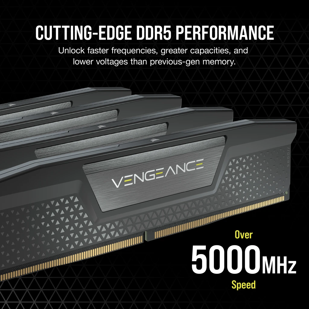 VENGEANCE® 96GB (2x48GB) DDR5 DRAM 5600MHz C40 Memory Kit — Black