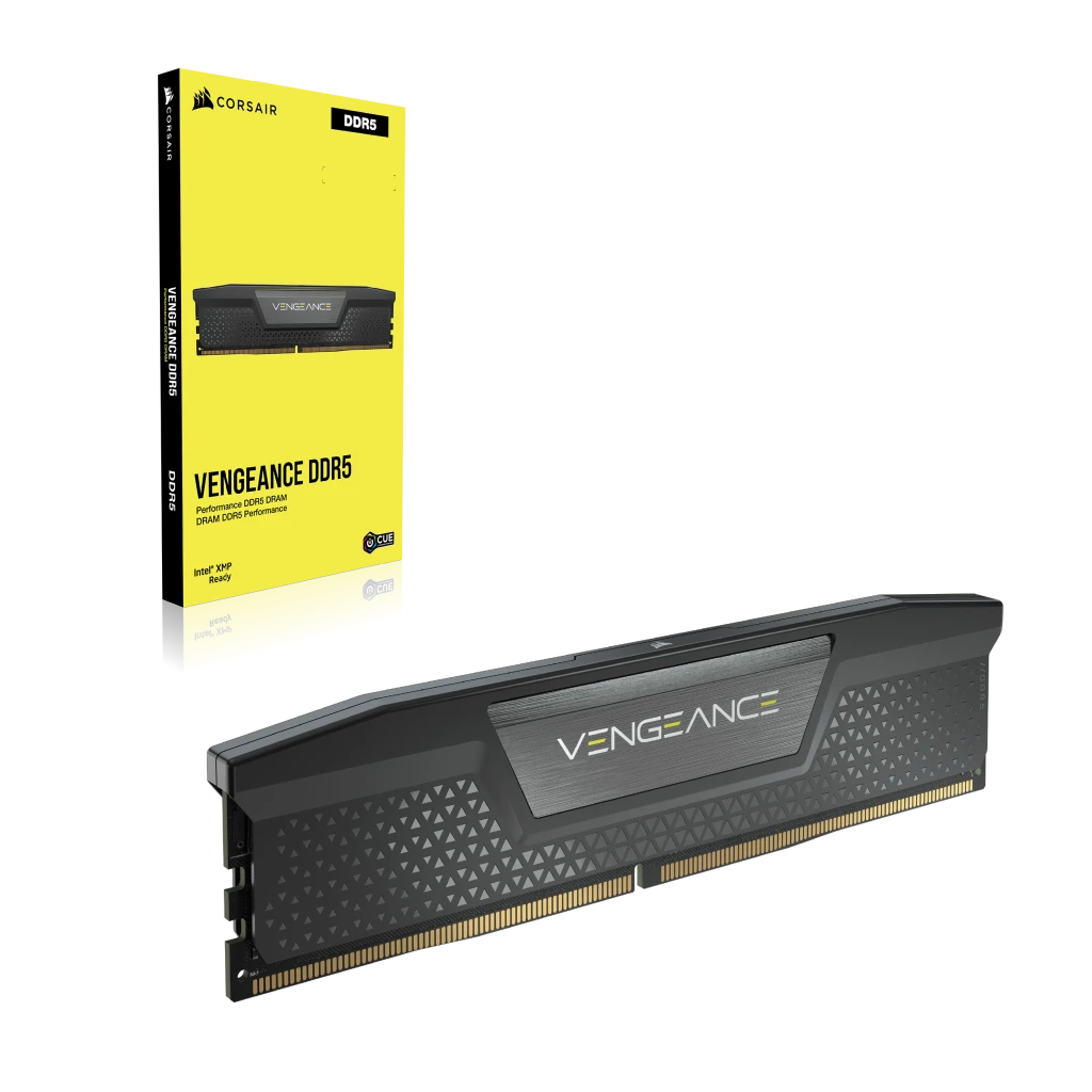 CORSAIR Vengeance 16GB RAM (1x16GB) DDR5 DRAM 5200MHz Memory Kit Black  CMK16GX5M1B5200C40
