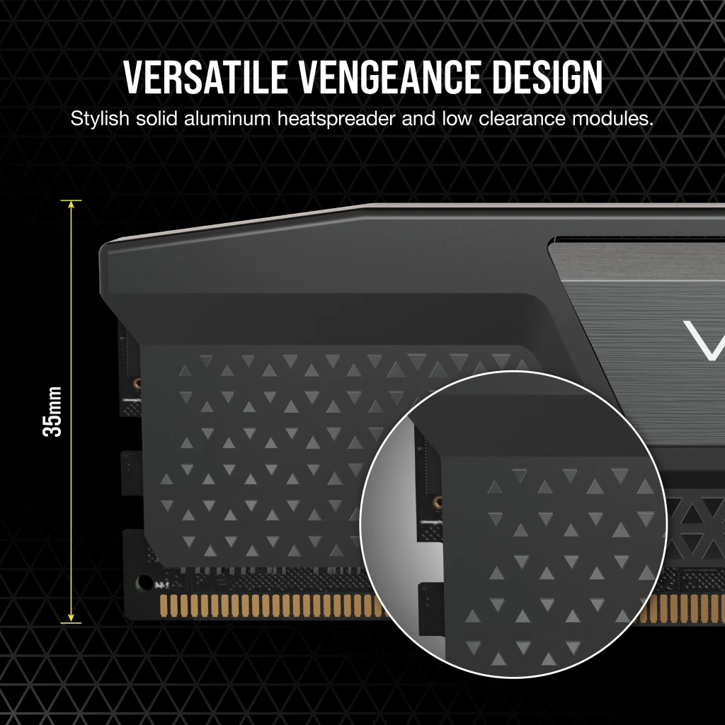 VENGEANCE® 32GB (1x32GB) DDR5 DRAM 5200MHz C40 Memory Kit — Black