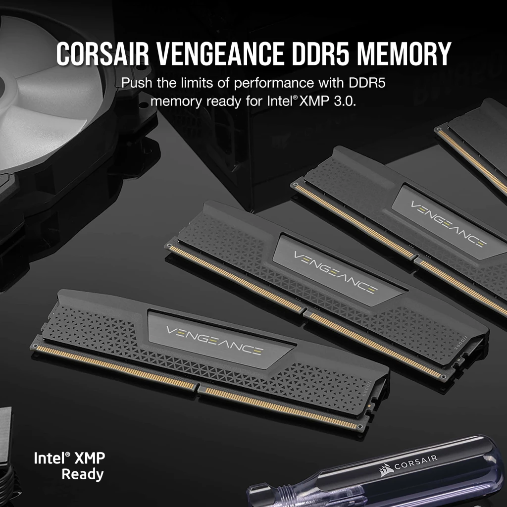 VENGEANCE® 32GB (2x16GB) DDR5 DRAM 5600MHz C36 Memory Kit — Black