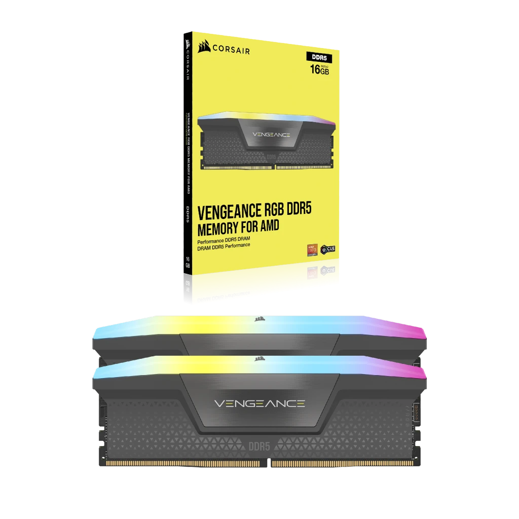 VENGEANCE® RGB 64GB (2x32GB) DDR5 DRAM 5200MT/s C40 AMD EXPO 