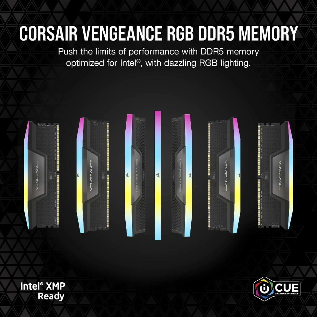 CORSAIR Mémoire RAM 32Go 2x16Go DDR5 DIMM 6000MHz CL36 CMK32GX5M2D6000Z36