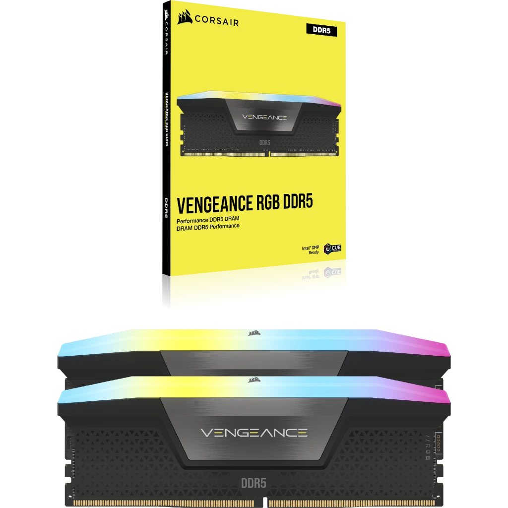 VENGEANCE® RGB 32GB (2x16GB) DDR5 DRAM 7200MT/s CL34 Memory Kit — Black