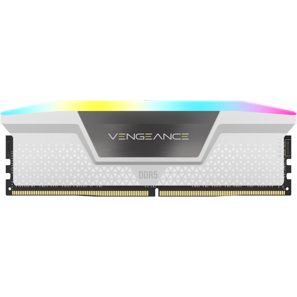VENGEANCE® RGB 32GB (2x16GB) DDR5 DRAM 6200MHz C36 Memory Kit —White