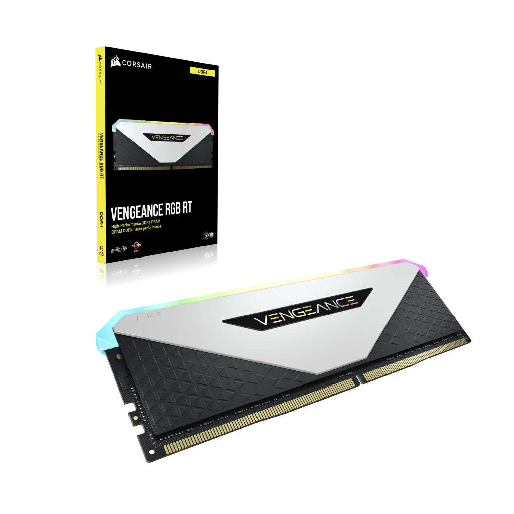 VENGEANCE® RGB RT 16GB (2 x 8GB) DDR4 DRAM 3200MHz C16 Memory Kit – White