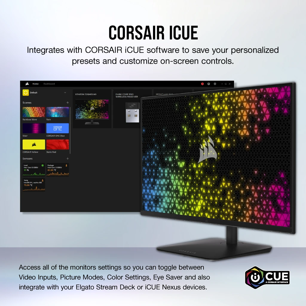CORSAIR XENEON 32QHD240 32-Inch IPS QHD (2560 x1440), 240Hz