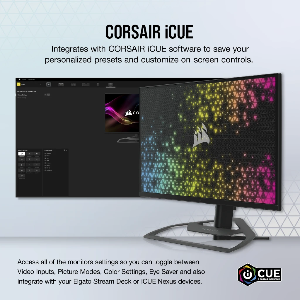 CORSAIR añade dos monitores de 32 a su catálogo con 4K y 144 Hz o QHD a  240 Hz