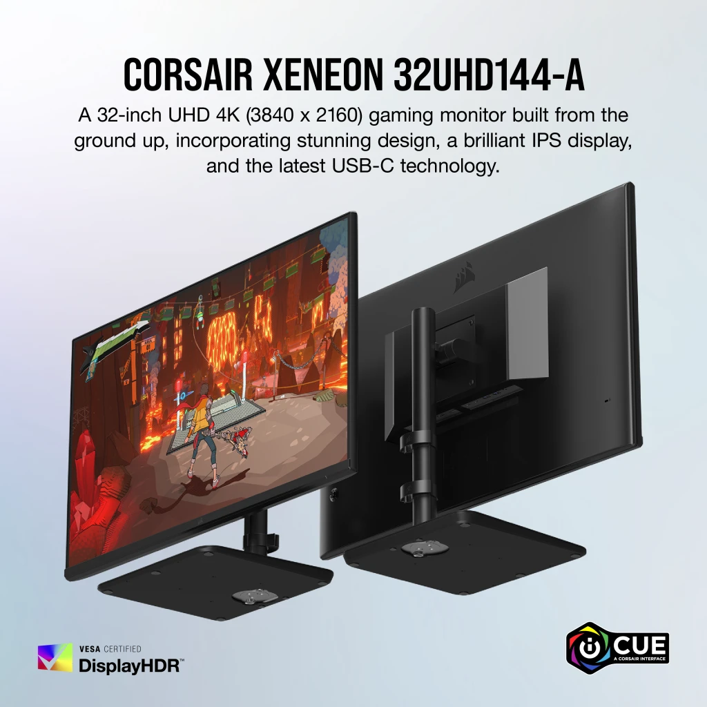 CORSAIR XENEON ​32UHD144-A 32-Inch IPS UHD (3840 x2160), 144Hz Refresh  Rate, HDR600 Gaming Monitor