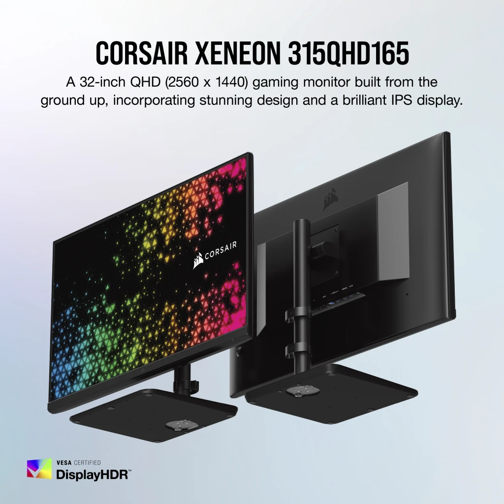 CORSAIR XENEON 315QHD165 32-Inch IPS Gaming Monitor, QHD (2560 x 1440), 165Hz, 1ms, HDR-ready, 1.07 Billion Colors (PE)