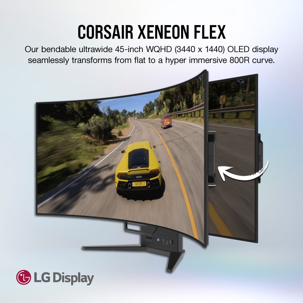 CORSAIR XENEON FLEX 45WQHD240 45-Inch Bendable Gaming Monitor