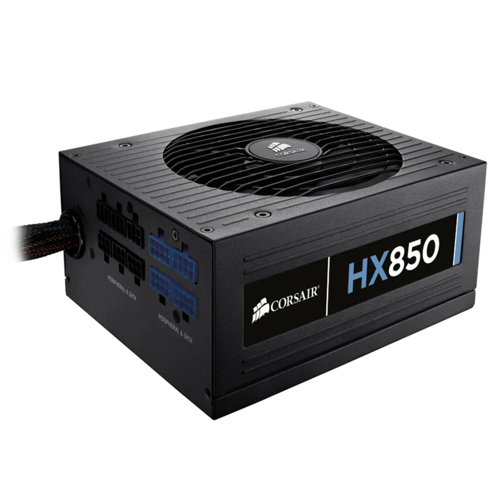 HX Series HX850 Power Supply — 850 Watt 80 PLUS® Gold Certified Modular PSU