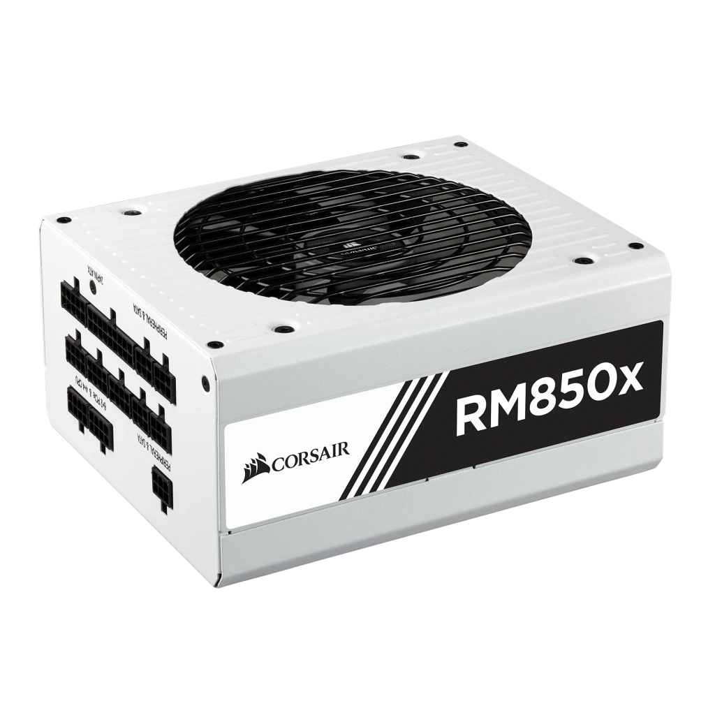 RMx White Series™ RM850x — 850 Watt 80 PLUS® Gold Certified Fully
