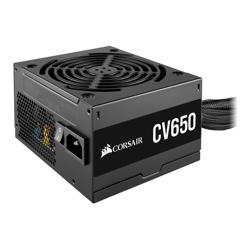 CORSAIR CX650 80 Plus Bronze Non Modular Low-Noise ATX 650 Watt Power  Supply - NA - Black