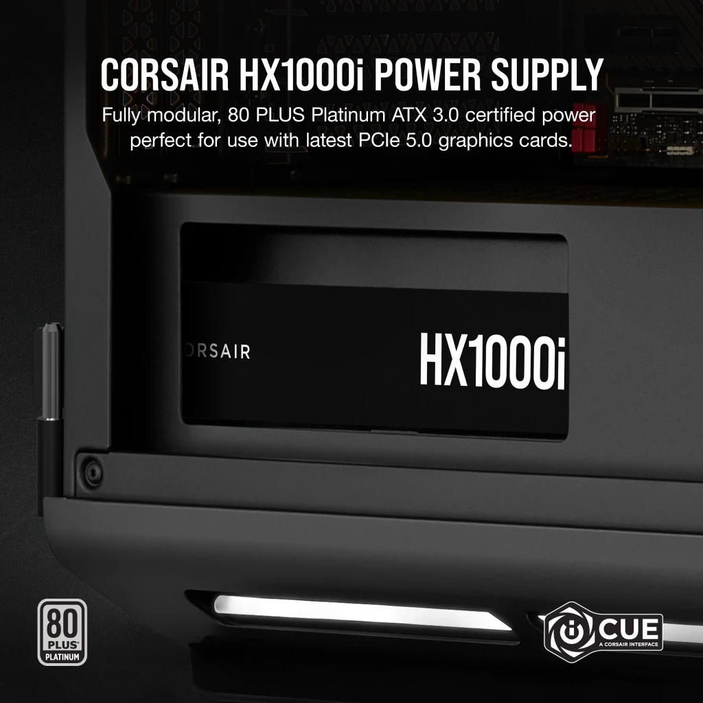 HX1000i Fully Modular Ultra-Low Noise Platinum ATX 1000 Watt PC Power Supply