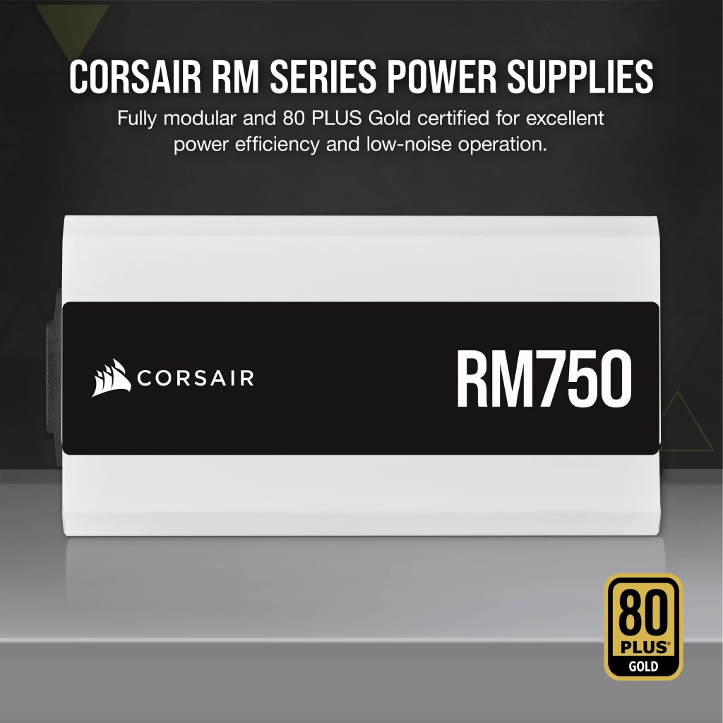 Corsair RM White Series RM750 - 750 Watt 80 Plus Gold Fully Modular ATX PSU