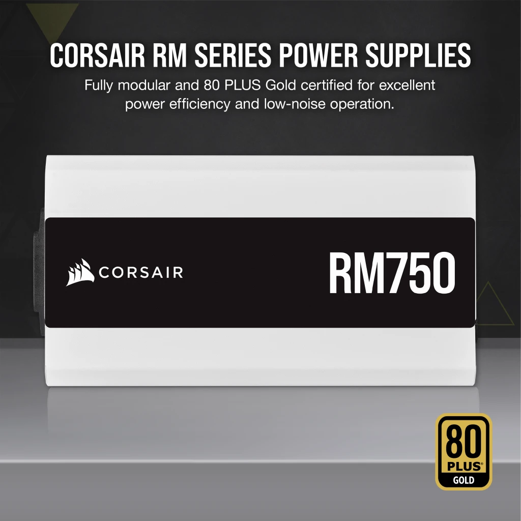 RM White Series™ RM750 — 750 Watt 80 PLUS Gold Fully Modular ATX PSU (EU)