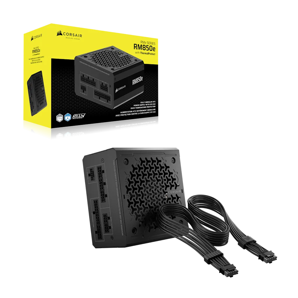RM850e ATX 3.1 Low-Noise ATX Power Supply with ThermalProtect 12V