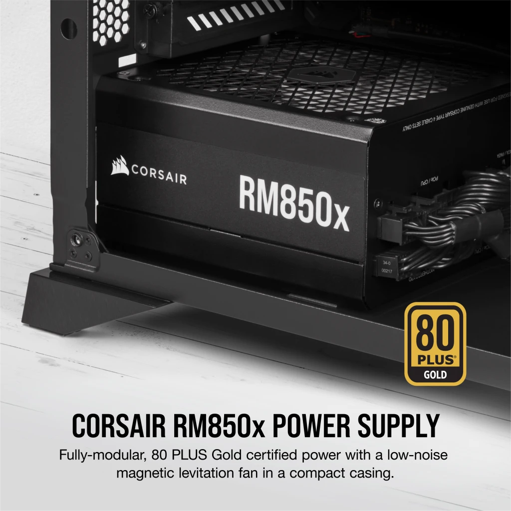Corsair RM850x Alimentation PC (Modulaire Complet, 850 Watt, 80 PLUS Gold)  Blanc