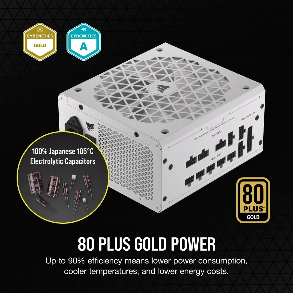 RM850x SHIFT 80 PLUS Gold Fully Modular ATX Power Supply - White