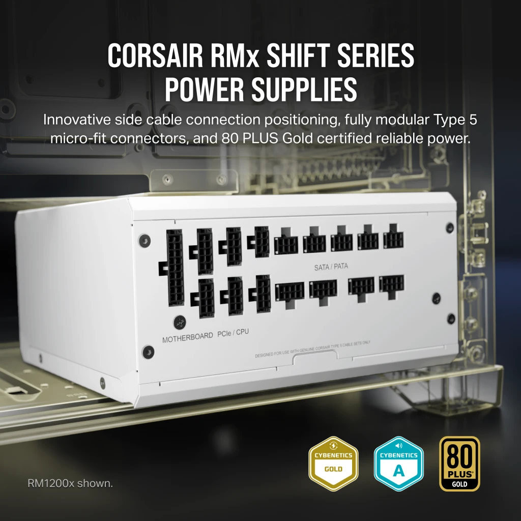 RM1000x SHIFT 80 PLUS Gold 認証完全モジュール式 ATX 電源