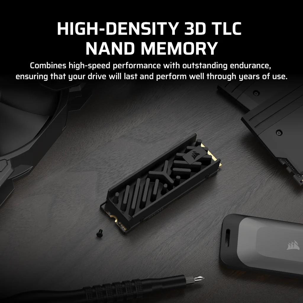 Corsair MP700 ELITE with Heatsink 1TB PCIe 5.0 (Gen 5) x4 NVMe M.2 SSD thumbnail 5