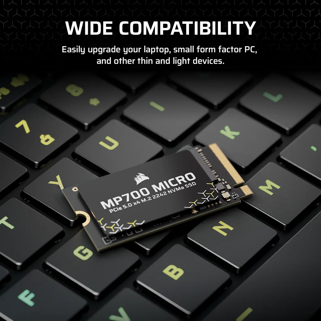 Corsair MP700 MICRO 2TB PCIe 5.0 x4 NVMe M.2 2242 SSD thumbnail 4