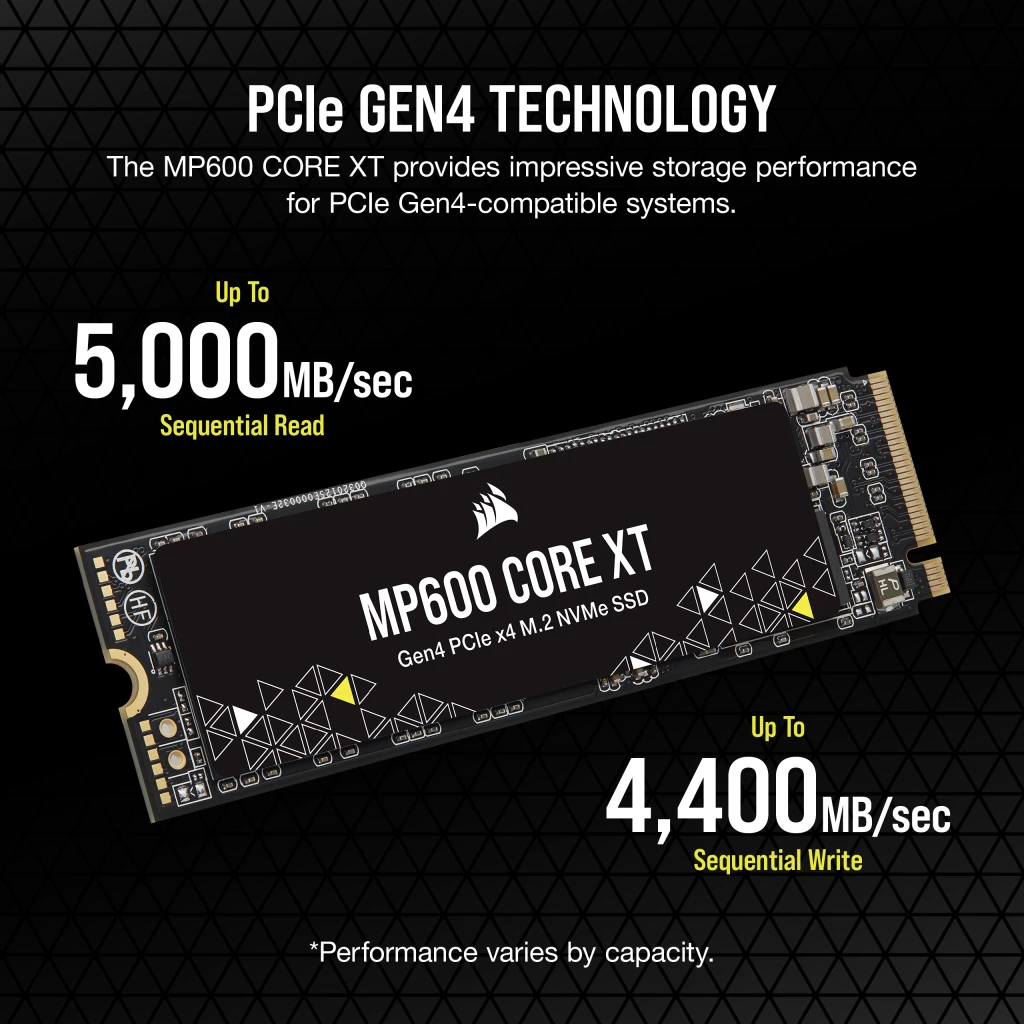 Corsair MP600 Core XT 2TB PCIe 4.0 (Gen4) X4 NVMe M.2 SSD