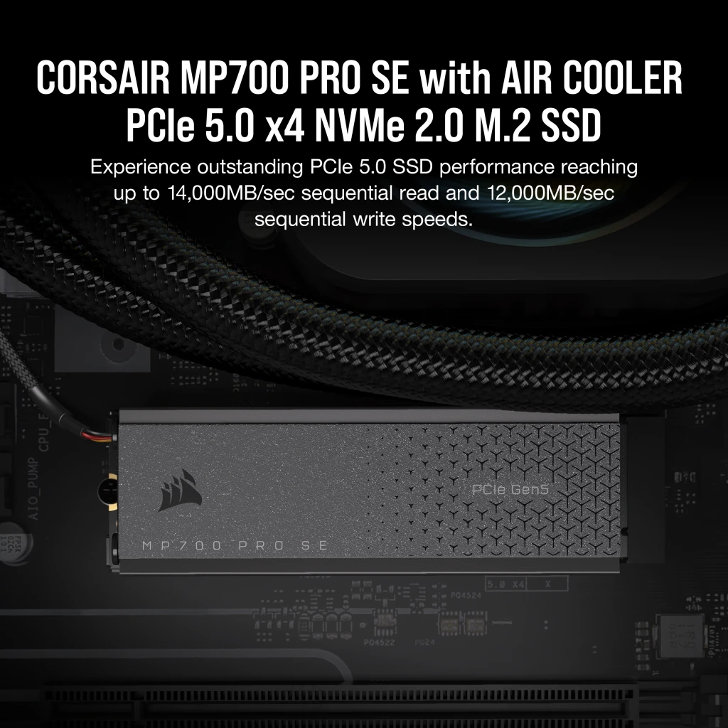 Corsair MP700 PRO SE with Air Cooler 2TB PCIe 5.0 x4 NVMe M.2 SSD thumbnail 2