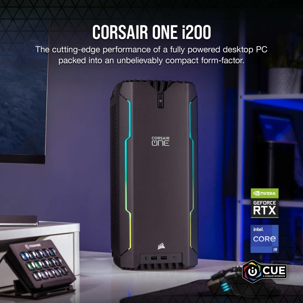 CORSAIR ONE i200 LE Compact Gaming PC, i9-11900K, Liquid-Cooled