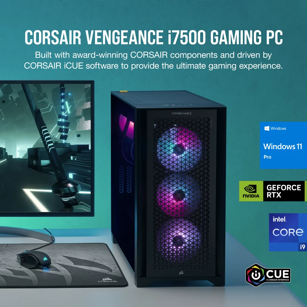 CORSAIR VENGEANCE i7500 Series Gaming PC - Liquid Cooled Intel Core i7 –  Playdong Technologies