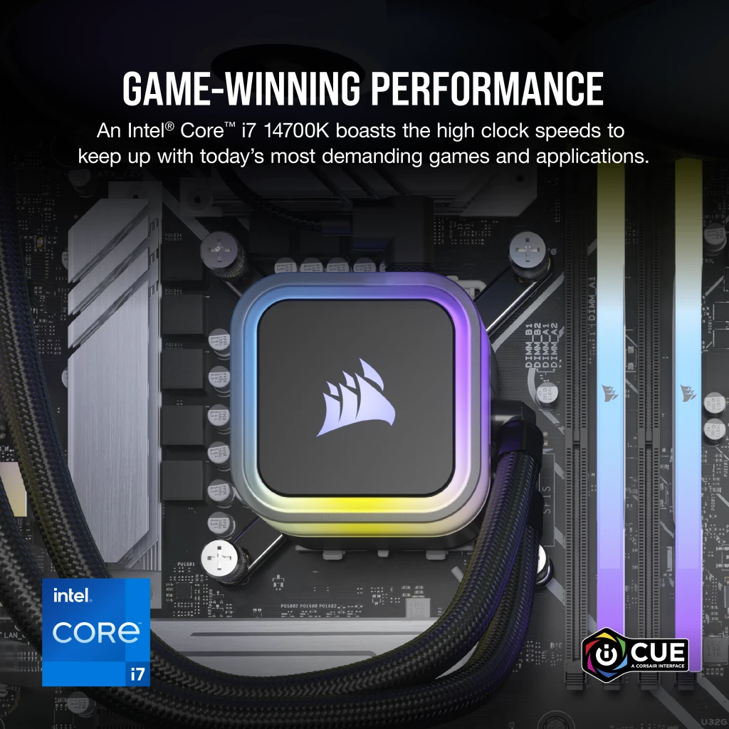 VENGEANCE i7500 Gaming PC: Intel Core i7-14700K, NVIDIA RTX 4070Ti, 32GB  DDR5 6000MT/s Memory, 1TB NVMe SSD