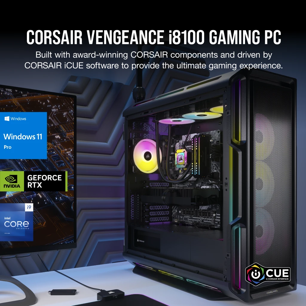 VENGEANCE i8100 Gaming PC, i9-13900K, RTX 4090, 4TB (2x 2TB