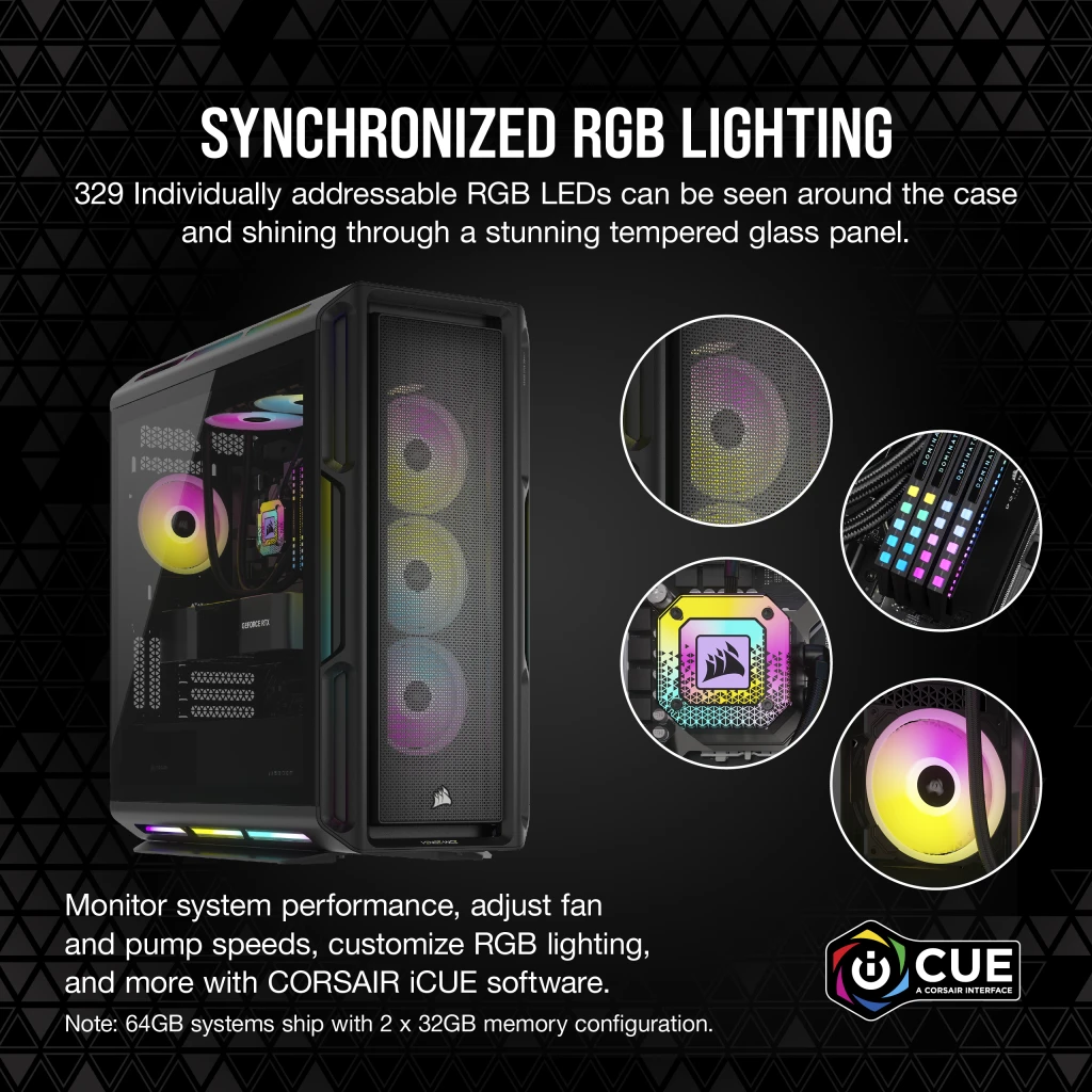 【新品未開封】CORSAIR_VENGERNCE16Gx2 VENGEANCE i7500 Gaming PC: Intel Core i5-14600KF, NVIDIA RTX