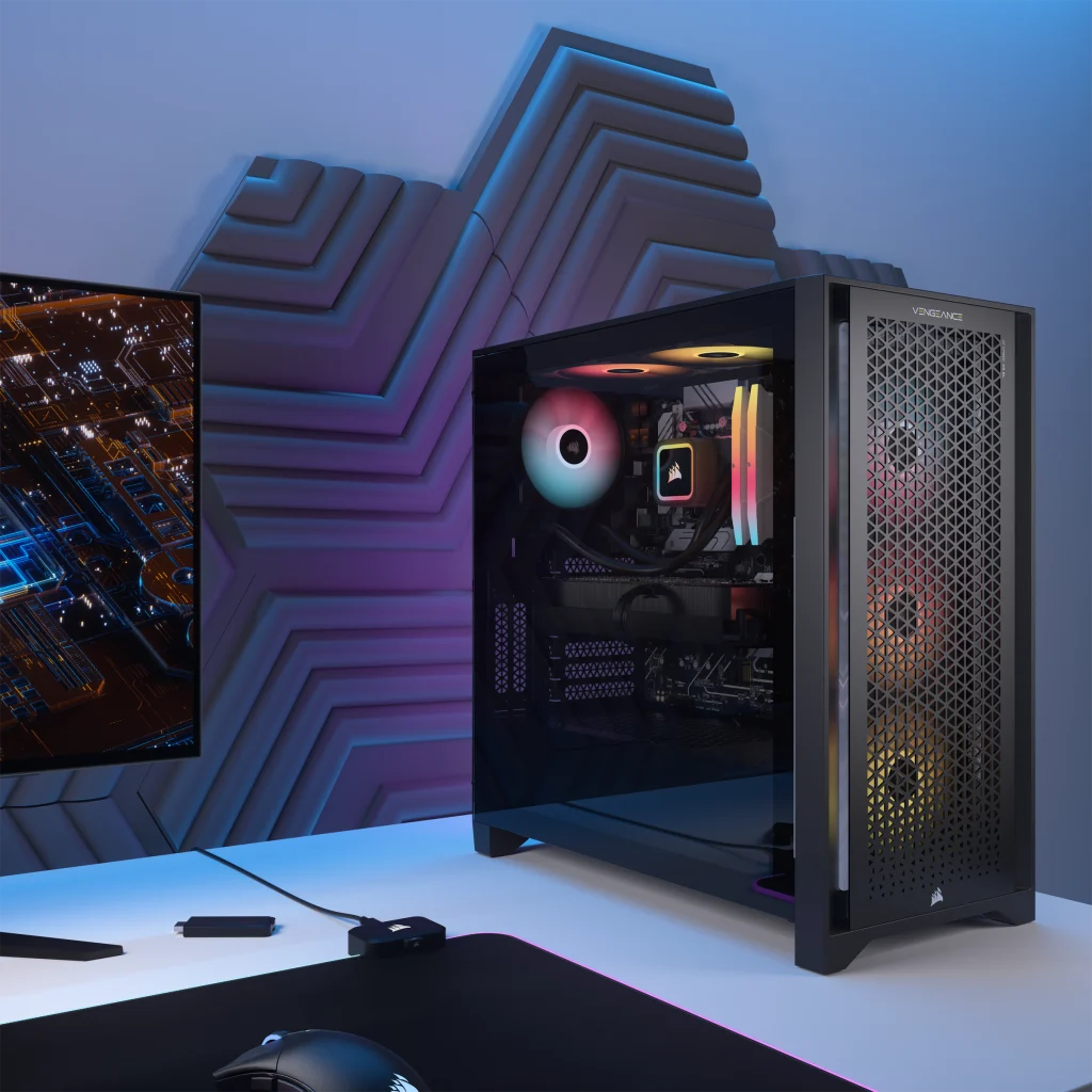 VENGEANCE a7400 Gaming PC: AMD Ryzen 5 9600X, GeForce RTX