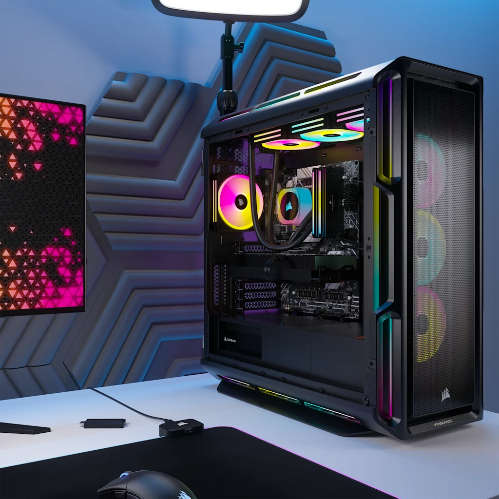 VENGEANCE a8200 Gaming PC: AMD Ryzen 7 9800X3D, GeForce RTX 5090