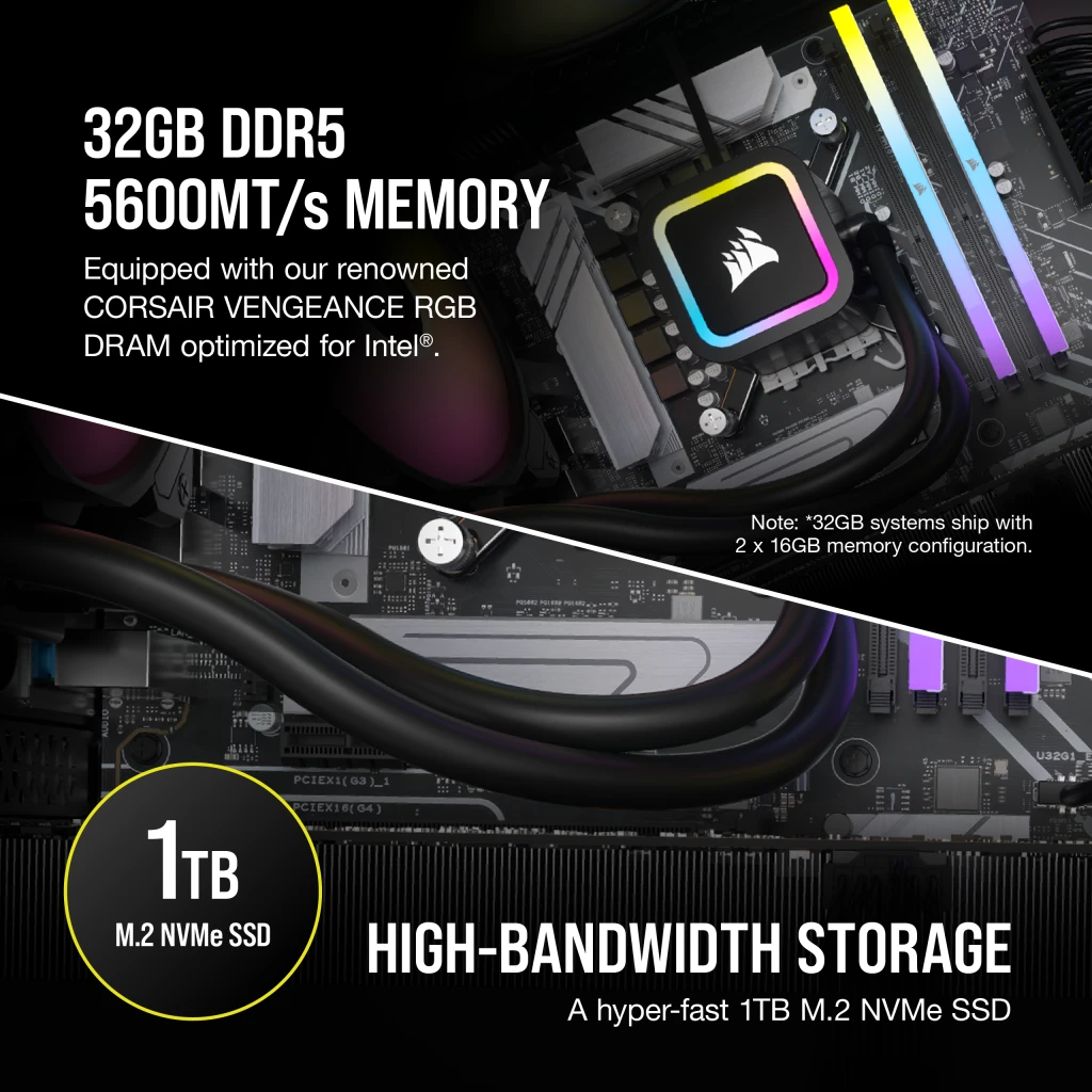 VENGEANCE i7500 Gaming PC: Intel Core i5-14600KF, NVIDIA RTX 4060