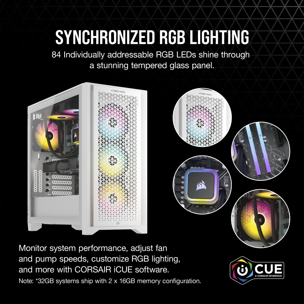 VENGEANCE i7500 Gaming PC: Intel Core i7-14700KF, NVIDIA RTX 4070