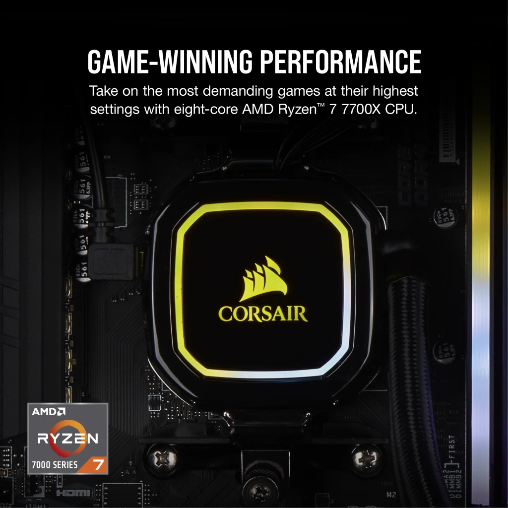 VENGEANCE a7300 Gaming PC, R7 7700X, RTX 4080, 2TB M.2, 32GB