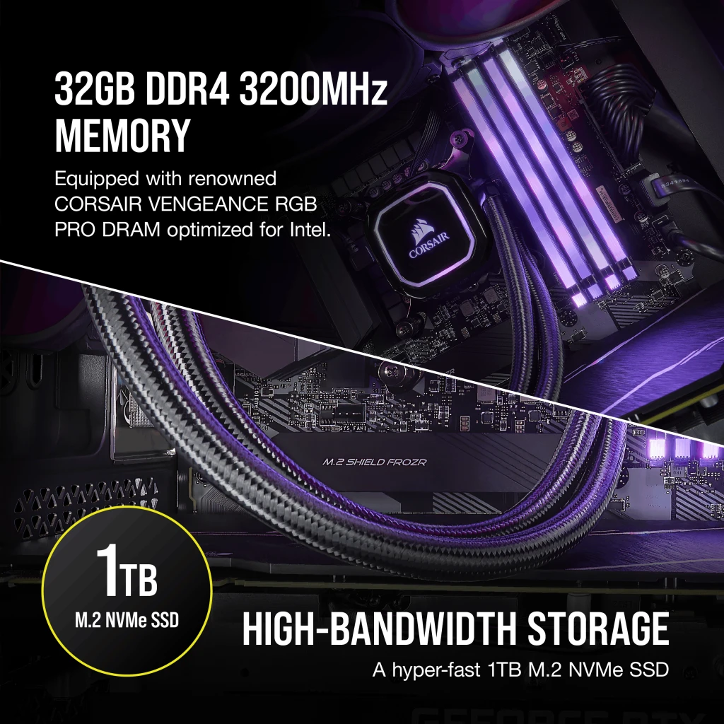 VENGEANCE i7300 Gaming PC, i7-12700K, RTX 3070 Ti, 1TB M.2