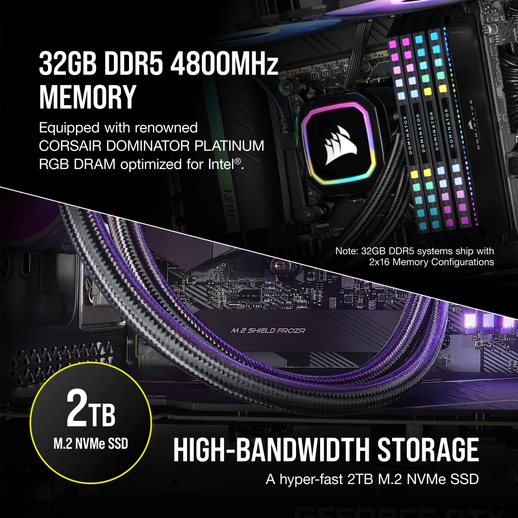 VENGEANCE i7300 Gaming PC, i9-12900K, RTX 3090, 2TB M.2, 32GB DDR5