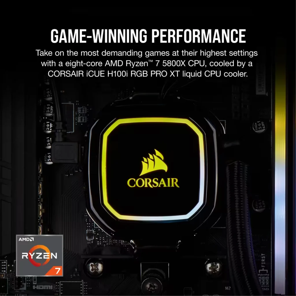 VENGEANCE a7200 Gaming PC R7 5800X RTX 3070 Ti 1TB M.2 16GB DDR4 3200
