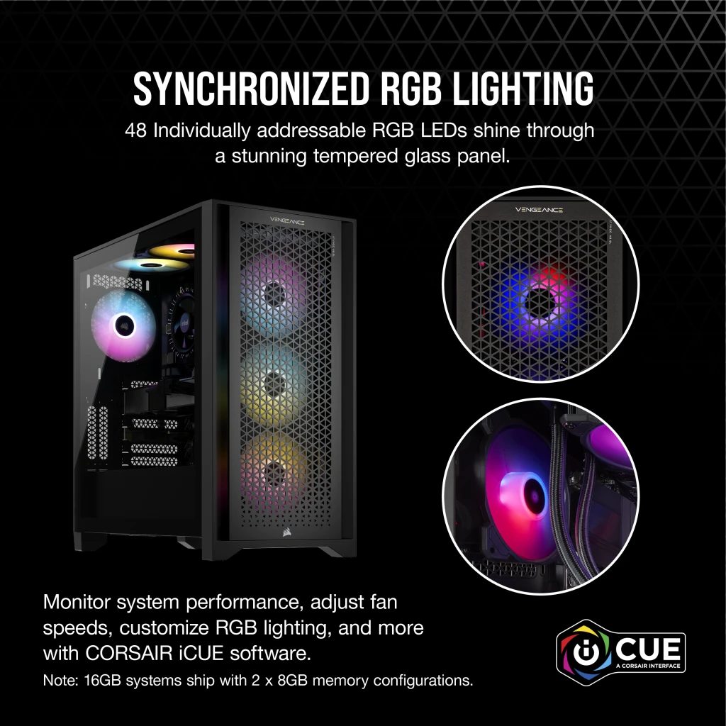 VENGEANCE i7300 Gaming PC, i5-12600K, RTX 3060 Ti, 1TB M.2 VENGEANCE i7300 Gaming PC, i5-12600K, RTX 3060 Ti, 1TB M.2