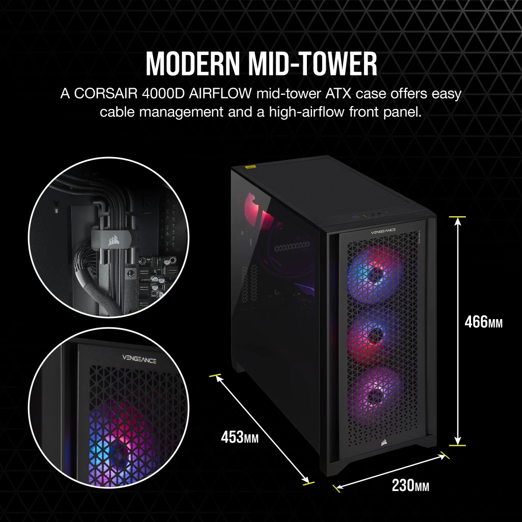 VENGEANCE i7400 Gaming PC: Intel Core i9-13900K, NVIDIA RTX 4090