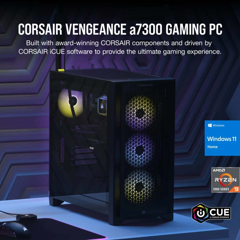 VENGEANCE a7300 Gaming PC, R9 7900X, RX 7900 XTX, 1TB M.2, 32GB