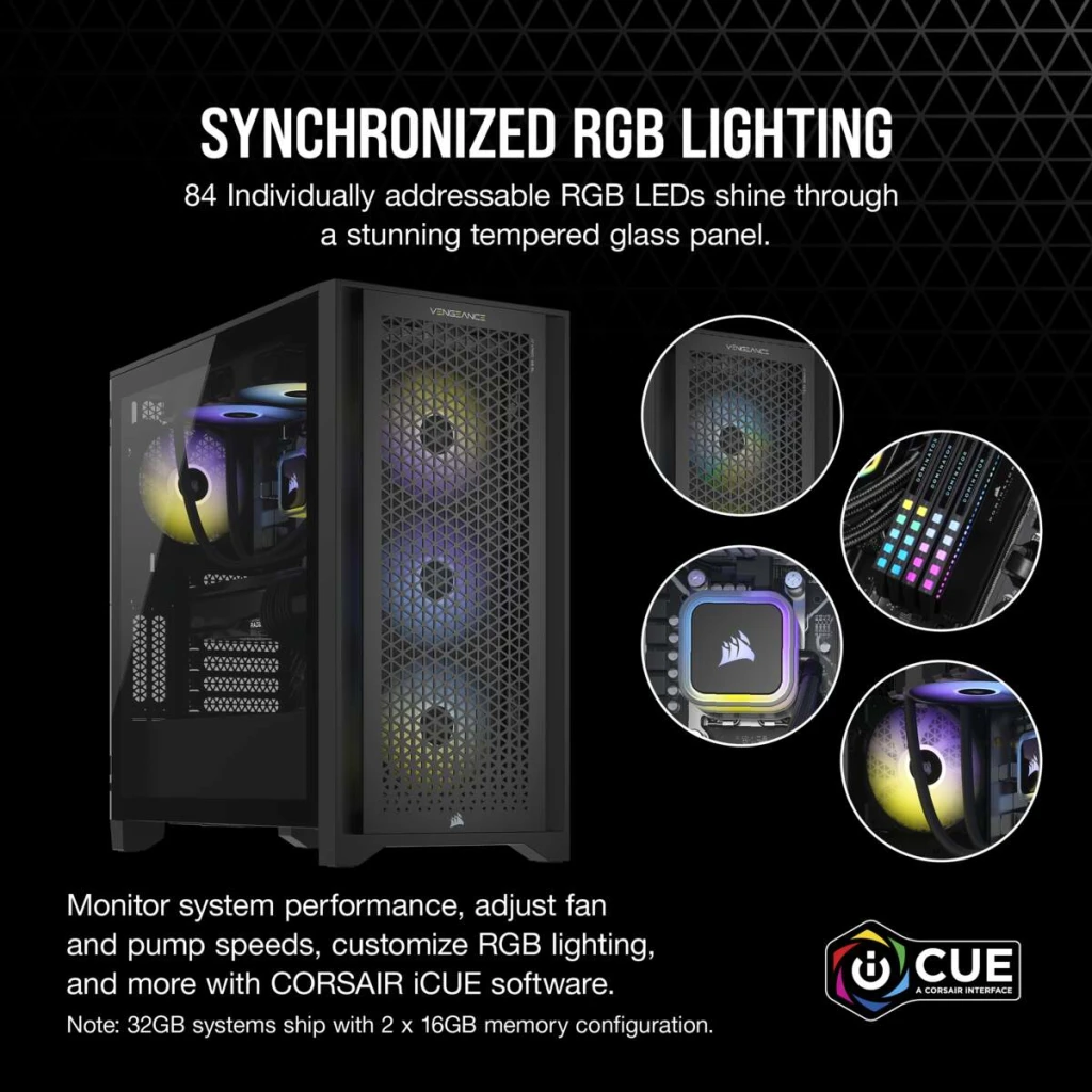 VENGEANCE a7300 Gaming PC, R9 7900X, RX 7900 XTX, 1TB M.2, 32GB