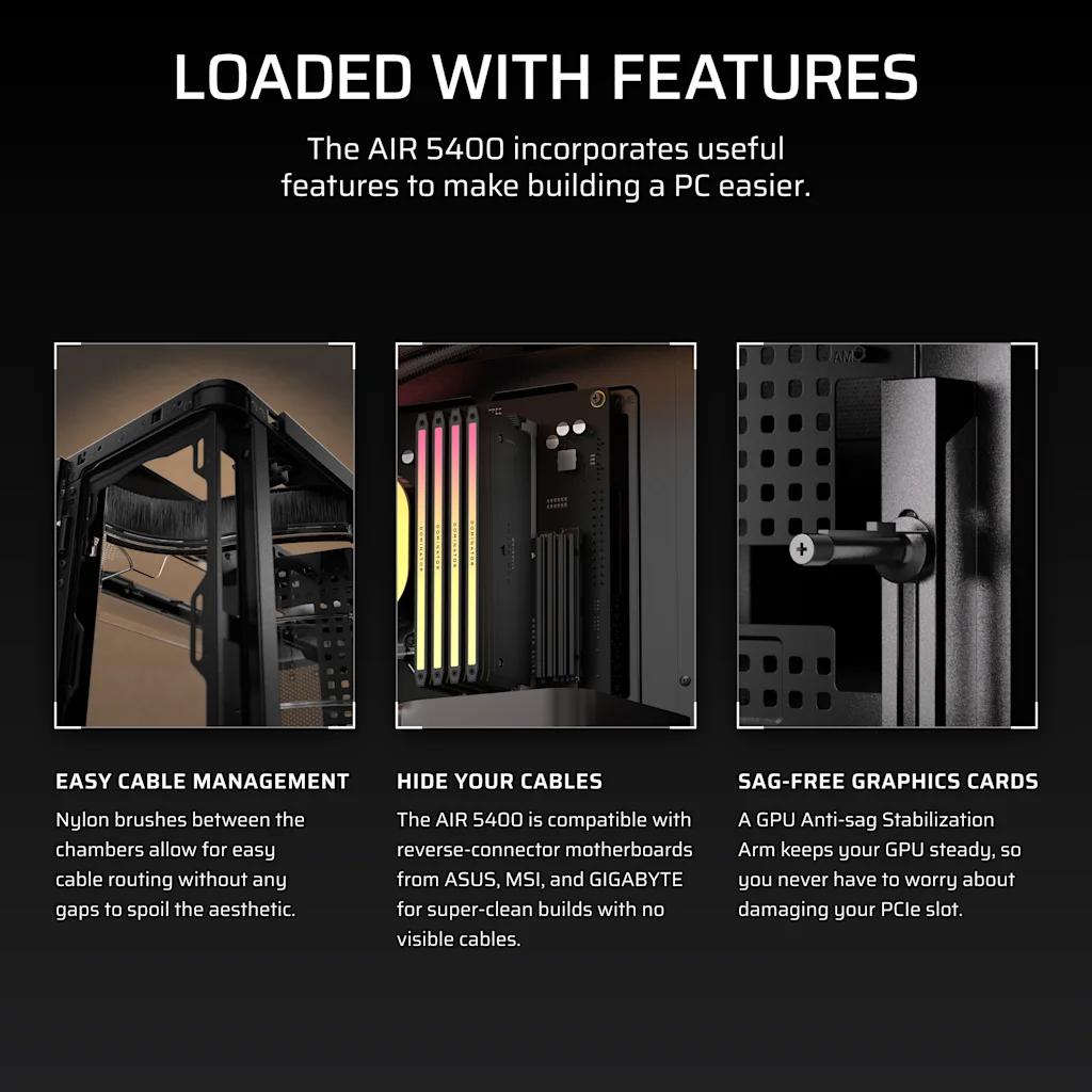 AIR 5400 LX-R RGB iCUE LINK Triple Chamber Mid-Tower PC Case
