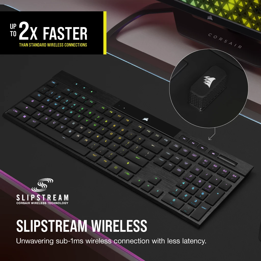通販でクリスマス K100 AIR WIRELESS RGB Ultra-Thin Mechanical Gaming Keyboard キーボード