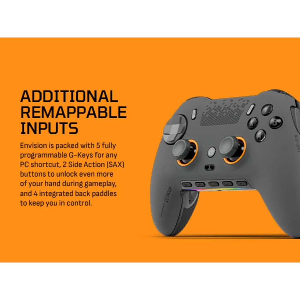 SCUF ENVISION PRO Wireless Gaming Controller for PC – Steel SCUF ENVISION PRO Wireless Gaming Controller for PC – Steel